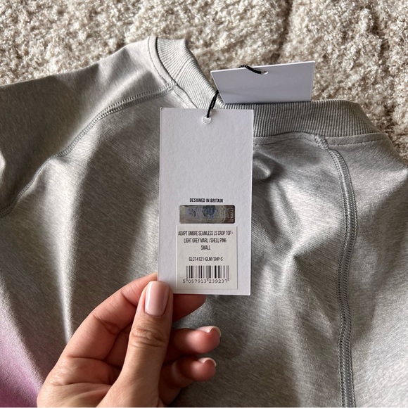 New Pink & Grey Gymshark Crop Top - Picture 4 of 4